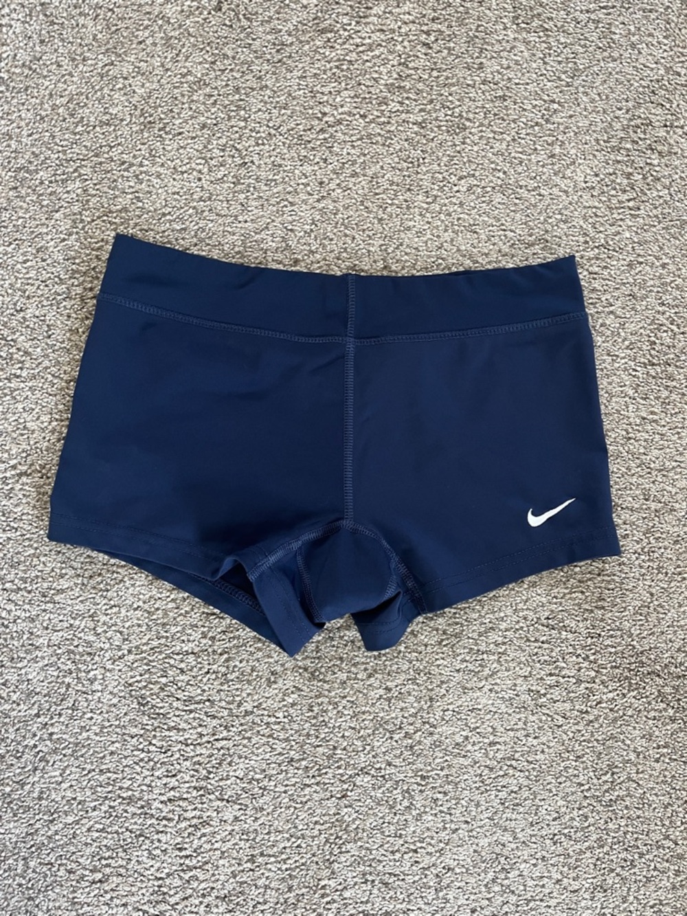 Nike Women's Navy Blue Athletic Shortie with White Swoosh